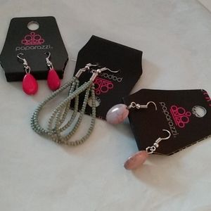 🍓2/$8 3 Pair paparazzi pierced earrings